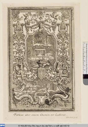 Tableau über einem Chamin vor Lackirer