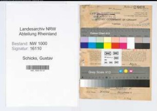 Entnazifizierung Gustav Schicks, geb. 05.02.1901 (Postass.)