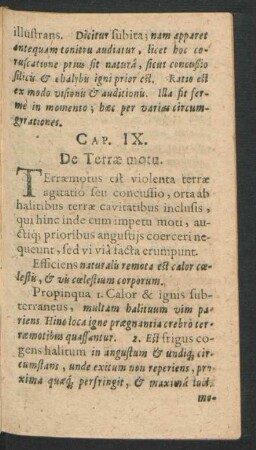 Cap. IX. De Terrae motu.