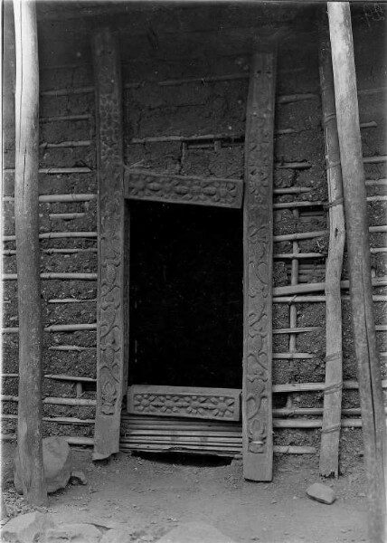 Carved door frame