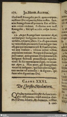 Caput XXVI. De Christo Mediatore