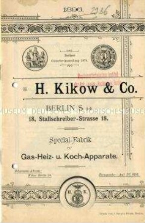 Gaskocher, Koch- und Backöfen