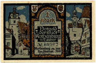 Geldschein / Notgeld, Mark, 24.6.1921