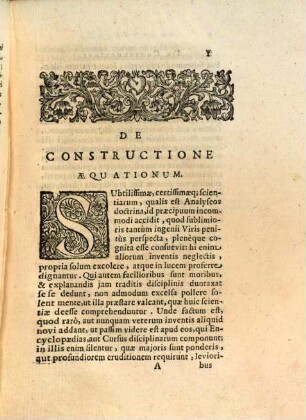 De constructione aequationum libellus