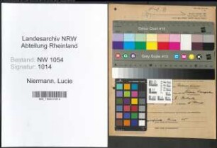 Entnazifizierung Lucie Niermann , geb. 02.09.1912 ()