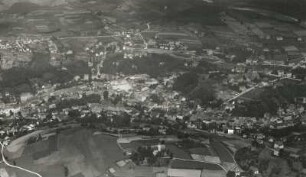 Sebnitz. Stadtansicht. Luftbild-Schrägaufnahme von Südsüdost