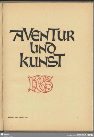 Schrift für einen Einband
