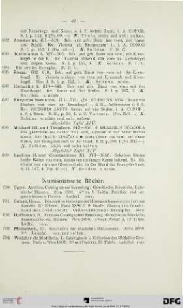 Numismatische Bücher (Nr. 700-704)