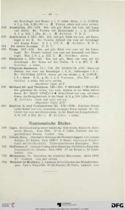 Numismatische Bücher (Nr. 700-704)