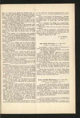 Dritte ordentliche Versammlung am 18. April 1891
