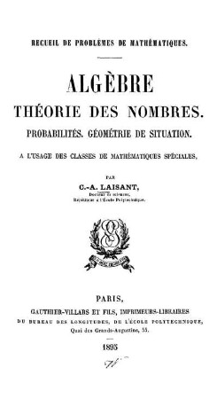 Tome 3: Recueil de problèmes de mathématiques. Tome 3
