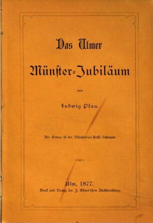 Das Ulmer Münster-Jubiläum