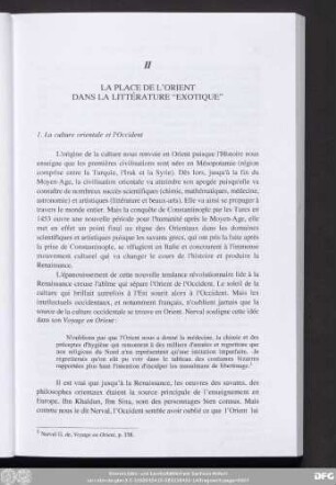 1. La culture orientale et l'Occident