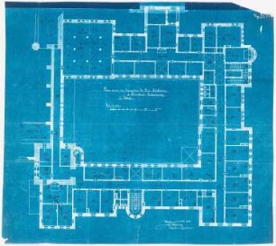 Benediktinerabtei St. Mauritius, Clerf (Clervaux): Grundriss des ersten Obergeschosses 1:100