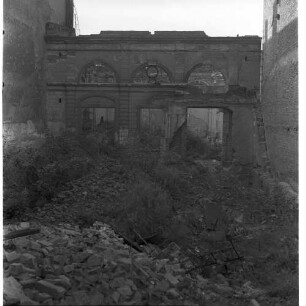 Negativ: Trümmer, Hauptstraße 5, 1950