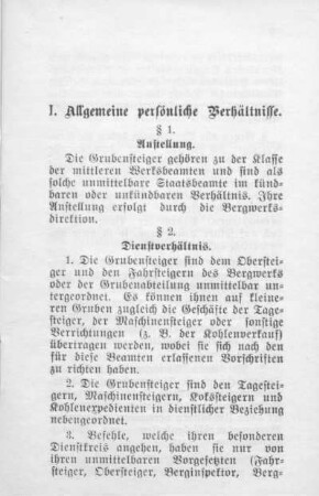 I. Allgemeine persönliche Verhältnisse.