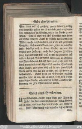 Gebet eines Sterbenden.