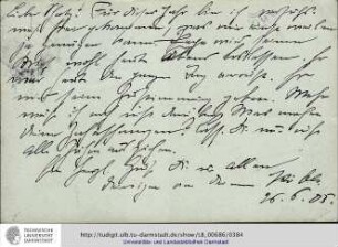 Postkarte vom 26.06.1905