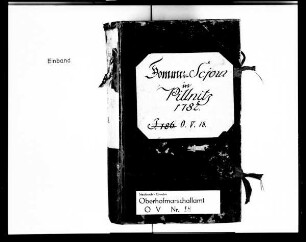 In Pillnitz geführte Hoftagebücher, 1782