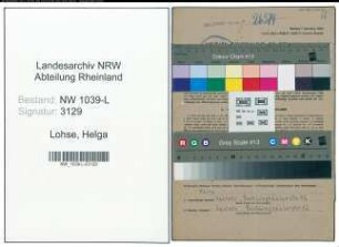 Entnazifizierung Helga Lohse , geb. 03.10.1919 (Lehrerin)