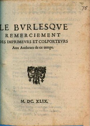 Le burlesque Remerciement