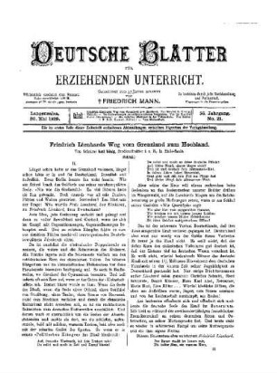 Friedrich Lienhards Weg vom Grenzland zum Hochland : (Schluß)