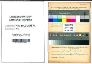 Entnazifizierung Herta Rosenau, geb. 17.06.1908 ()