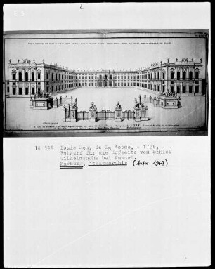 Entwurf für die Hofseite von Schloß Wilhelmshöhe bei Kassel