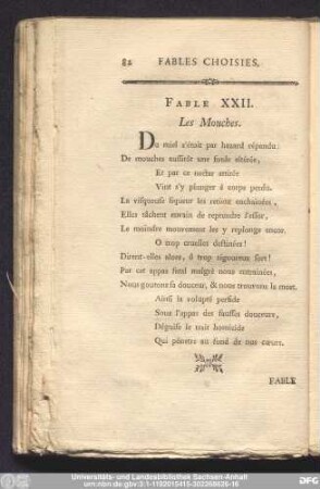 Fable XXII. Le Mouches.