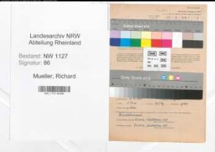 Entnazifizierung Richard Mueller , geb. 15.10.1893 (Lehrer)