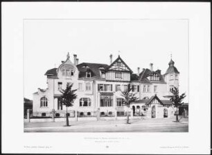 Drei-Villen-Gruppe, Dresden: Ansicht (aus: Moderne Neubauten, 4.Jg., 1898ff, hrsg. W. Kick)