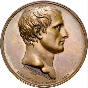 Medaille auf den Besuch Napoleons im Museé Central des Arts in Paris 1803