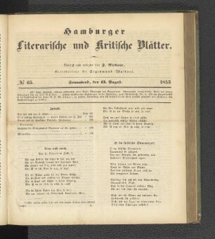 No. 65. 13. August 1853
