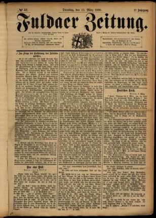 Ausgabe vom Dienstag, den 11. März 1890.