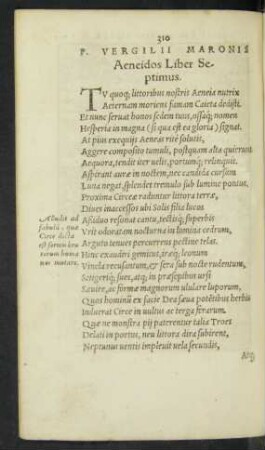 P. Vergilii Maronis Aeneidos Liber Septimus.