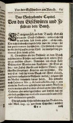 Das Sechzehende Capitel. - Das Siebenzehende Capitel.