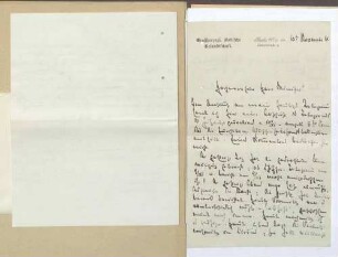 Friedrich Nieser, Berlin, an Adelbert Düringer: Verhandlungen über einen Waffenstillstand; beängstigende Nachrichten aus Mannheim [Revolution 1918], 10.11.1918.