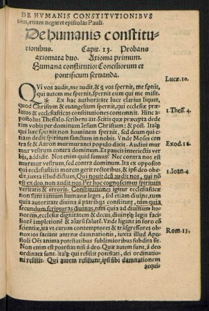 De humanis constitutionibus. Capit. 13.