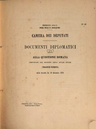 Documenti diplomatici concernenti : Atti Parlamentari. Camera dei Deputati, 24