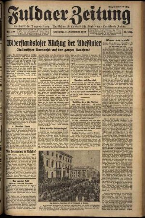 Ausgabe vom Dienstag, den 05. November 1935.