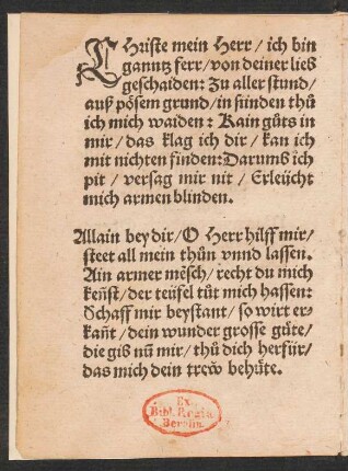 CHriste mein Herr/ ich bin || ganntz ferr/