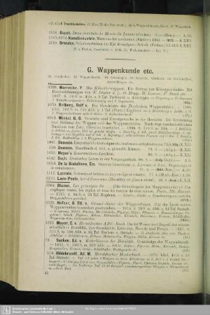 G. Wappenkunde etc.