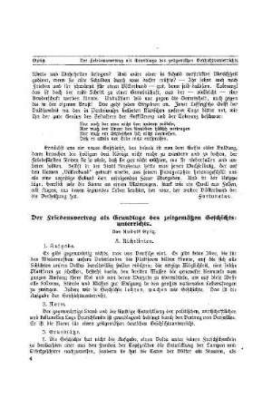 Der Friedensvertrag als Grundlage des zeitgemäßen Geschichtsunterricht