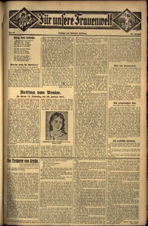 Zweite Ausgabe vom Donnerstag, den 18. Januar 1934.