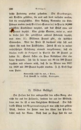 2) Wildes Geflügel