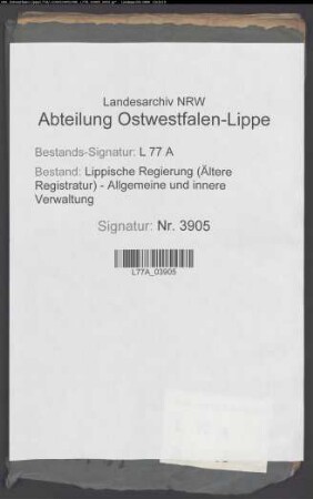 Verpachtung der Grundstücke des verschuldeten Halbmeiers Stock Nr. 2 zu Herbrechtsdorf, Bauerschaft Matorf