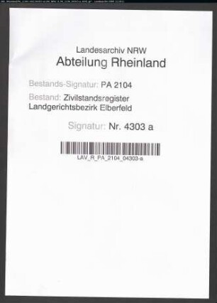 Sterberegister Solingen