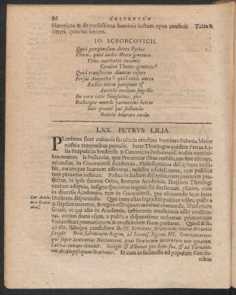 LXX. Petrus Lilia