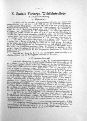 X. Soziale Fürsorge, Wohlfahrtspflege