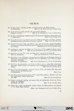 Silber (Nr. 365-405)